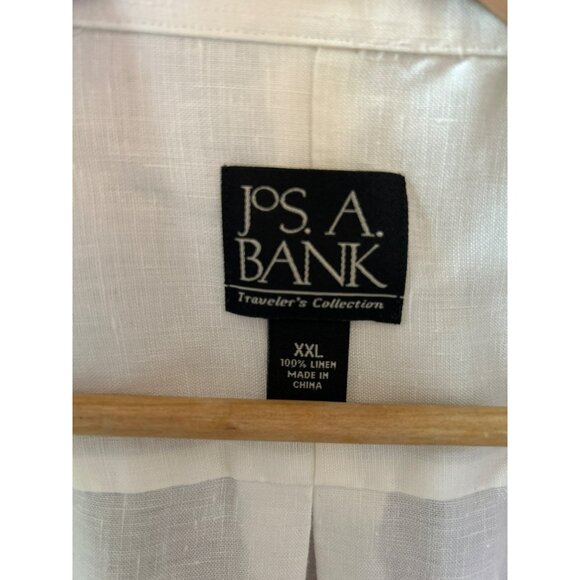 Jos. A. Bank Travelers Collection Mens White Linen Button Down Shirt Size XXL - Picture 4 of 5